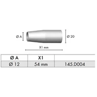 MDR155 GÁZTERELŐ, 54 mm hosszú kivitel, menetes
