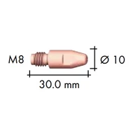 M8/D10/30 Áramvezető 1.0mm CuCrZr