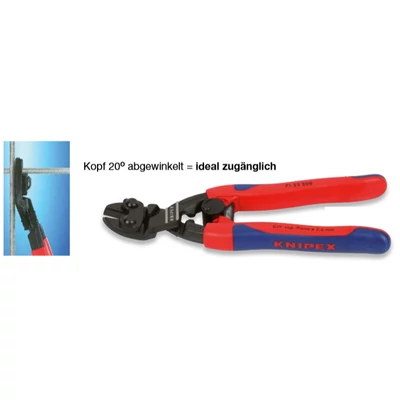 Knipex hajlított, rugós csavarvágó olló 200 mm