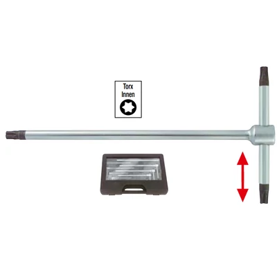Torx 3 végű kulcs klt. csúszó T-szárral