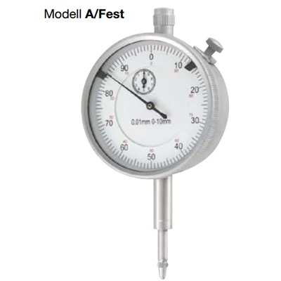 Mérőóra, pontosság: 0,01mm; 0-10mm; ¤58mm Modell A-rögzítőcsavarral