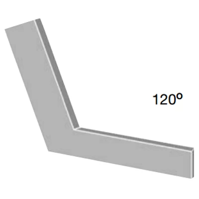 Hatszögletű laposszög 120°