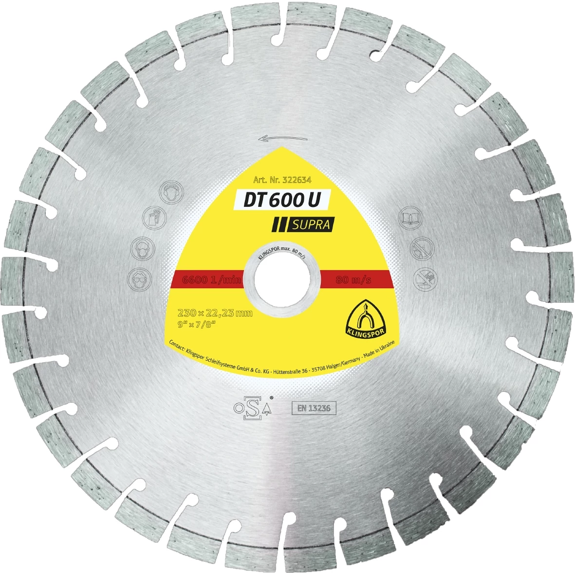 Gyémánt vágókorong DT600U SUPRA