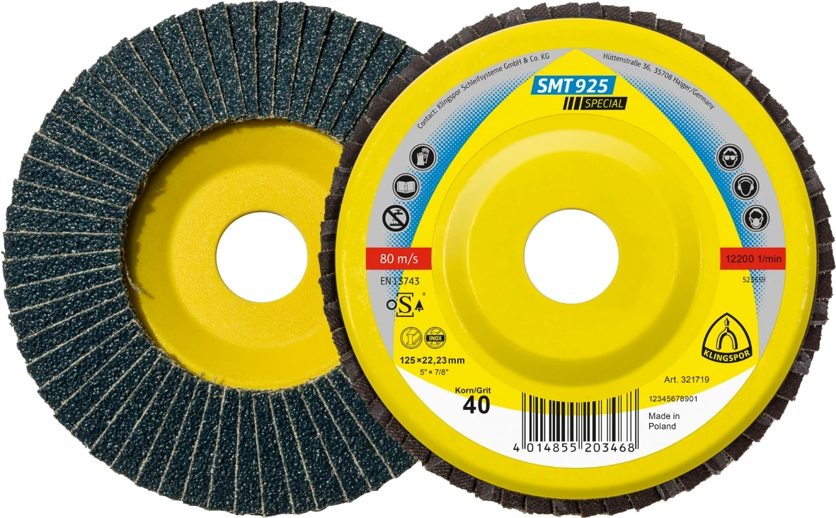 Lamellás csiszolótányérok SMT925 egyenes