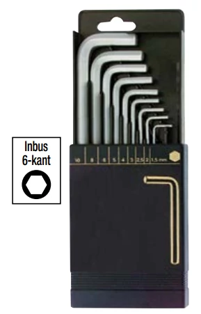 Metrikus hatszögkulcs klt. normál, 1,5-10mm, 9db