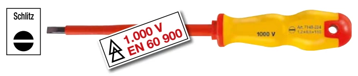 Lapos csavarhúzók szigetelt 1000V