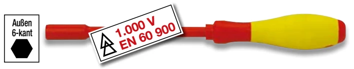 Nyeles dugókulcsok SW, szigetelt 1000V