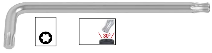 Torx hatszögkulcsok gömbvégű fejjel