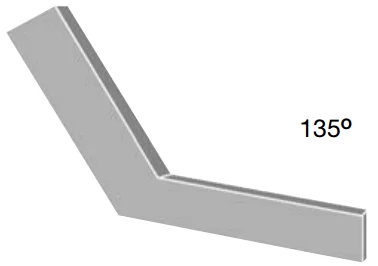 Gérszög 135°